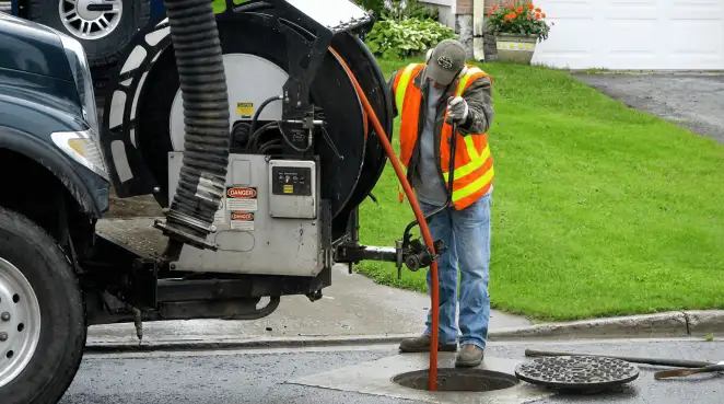 Technician using specialized drainage equipment for sewer line cleaning and foundation protection in Pueblo, CO